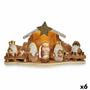 Crèche de Noël Lumière LED Blanc Marron Gris 10,5 x 16 x 33 cm (6 Unités) - Sapin Belge