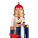 Figurine Décorative Casse-Noisette Bleu Rouge Plastique 10,5 x 28,5 x 7,5 cm (12 Unités) - Sapin Belge