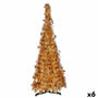 Sapin de Noël Doré guirlande 38 x 38 x 150 cm (6 Unités) - Sapin Belge