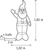 Père Noël gonflable rouge led - l102xw48xh183cm - Sapin Belge
