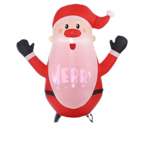 Père Noël gonflable rouge projecteur à led - l89xw78xh180cm - Sapin Belge